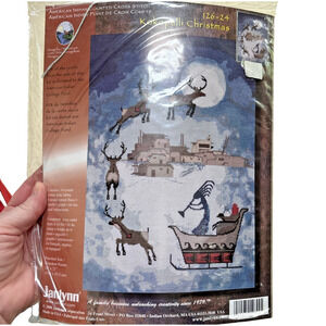 Janlynn Kokopelli Christmas Counted Cross Stitch Kit #126-24 2000 Holiday NEW